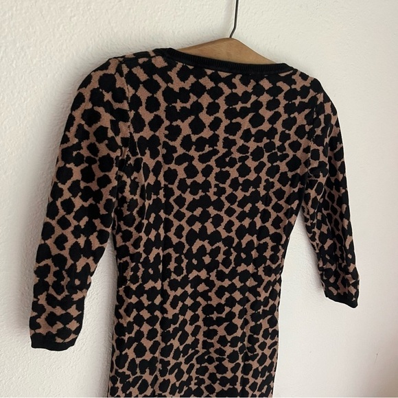 Vintage Max Studio Mini Knit Animal Print Dress - Picture 2 of 10